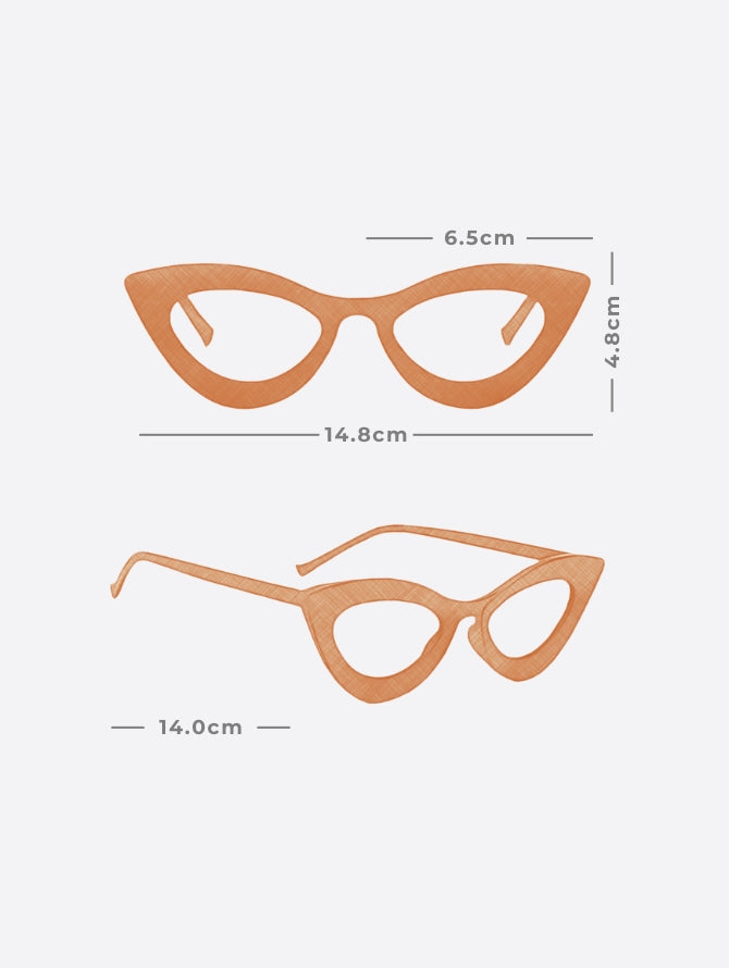 Amber Cat-Eye Sunglasses
