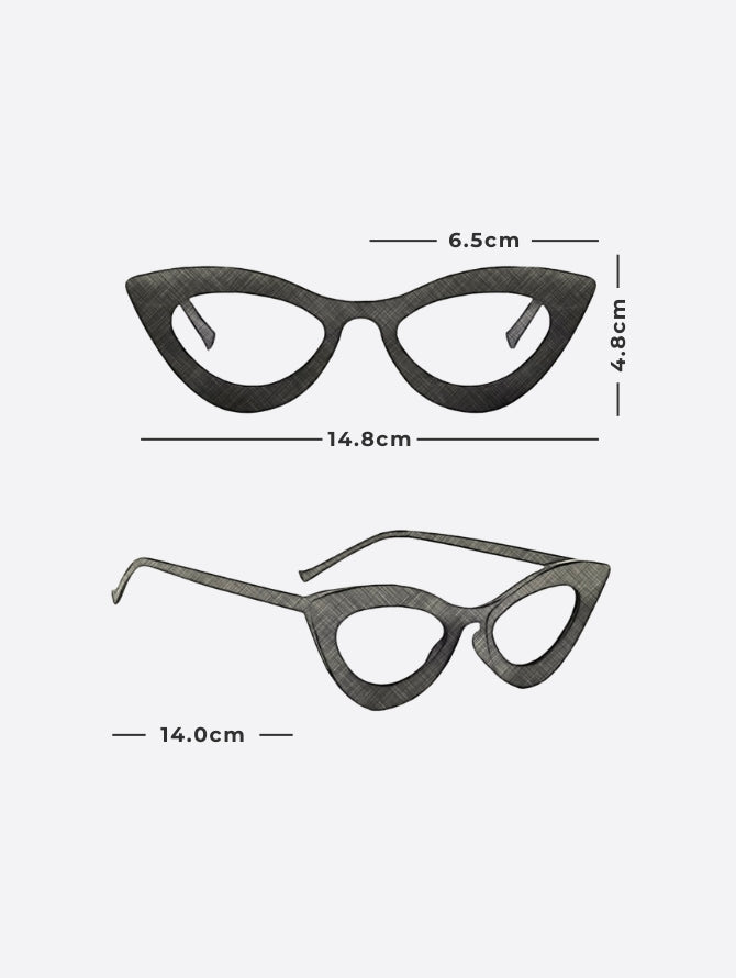 Matte Black Cat-Eye Sunglasses