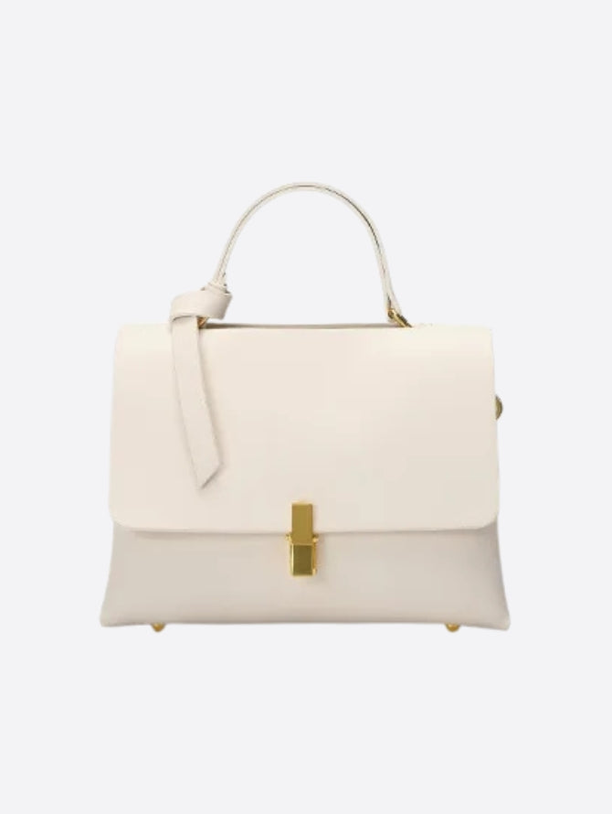 Structured Top Handle Bag – Black Leather Handbag